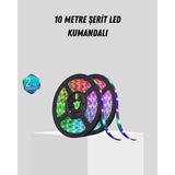 Smart Şerit LED Işık – Uzaktan Kumandalı, USB Girişli, Müzik Modlu - 1,20 m - Çok Renkli