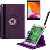 Smart Tech Apple iPad 7. Nesil / 8. Nesil / 9. Nesil 10,2 Inç Kılıf Ekran Koruyucu Kalem Set - Mor