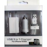 Smart Tech Apple IPhone 4 ve IPad 2 / 3 / 4 Için Araç Şarjı ve Seyahat Şarjı Seti