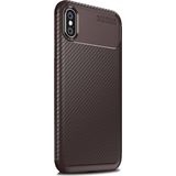 Smart Tech Apple İphone X Karbon Desenli Negro Silikon Kılıf Kahverengi