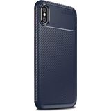 Smart Tech Apple İphone X Karbon Desenli Negro Silikon Kılıf Lacivert