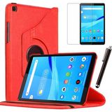 Smart Tech Lenovo Tab M8 8505 8705 8 Inç Tablet Kılıfı Ekran Koruyucu Kalem Set - Kırmızı