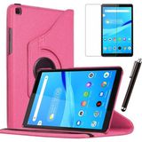 Smart Tech Lenovo Tab M8 8505 8705 8 Inç Tablet Kılıfı Ekran Koruyucu Kalem Set - Pembe