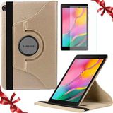 Smart Tech Samsung Galaxy Tab T290 8 Inç Döner Standlı Tablet Kılıfı ve Cam Koruma Seti - Altın