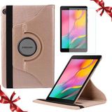 Smart Tech Samsung Galaxy Tab T290 8 Inç Döner Standlı Tablet Kılıfı ve Cam Koruma Seti - Rose Gold