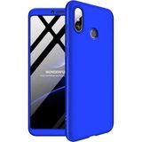 Smart Tech Xiaomi Mi Max 3 Gkk Kılıf 360 Derece Tam Koruma - Mavi