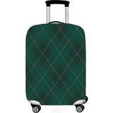 Smart Travel Kabin (Küçük) Boy Valiz Bavul Koruyucu Kılıfı Altın-Yeşil Polyester Desenli - Altın - Yeşil
