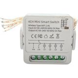 Smart Tuya Wifi Röle Devresi 4 Kanal 110-240V 16A - 1 m - Çok Renkli