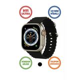 Smart Watch H11 Ulta 49Mm Metal Kasa Akıllı Saat Çift Kordonlu Vidalı