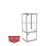 Smartad Camlı Vitrin - Camlı Dolap - Camlı Koleksiyon Vitrini - Cam Raf - Kurulu Ürün 95x40x40