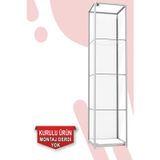 Smartad Camlı Vitrin - Camlı Dolap - Camlı Koleksiyon Vitrini - Teşhir Vitrini 180X40X40