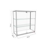 Smartad Camlı Vitrin - Camlı Dolap - Camlı Koleksiyon Vitrini - Teşhir Vitrini 95x90x40