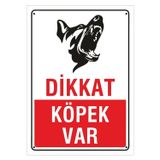 Smartad Dikkat Köpek Var 25X35 Cm. Sac Metal Uyarı Levhası