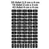 Smartad Siyah 107 Adet Baharat-Bakliyat-Kuruyemiş Kavanoz Etiketi-Sticker