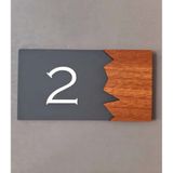 Smartad Wooden Serisi Pleksi Kapı Numarası