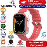 Smartberry Görüntülü Görüşme Gps Wıfı Net Konum Gizli Dinleme Akıllı Çocuk Takip Saati Sim Kartlı - Kırmızı Z51