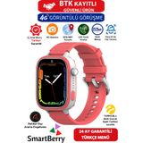 Smartberry Görüntülü Görüşme Gps Wıfı Net Konum Gizli Dinleme Akıllı Çocuk Takip Saati Sim Kartlı - Kırmızı Z51