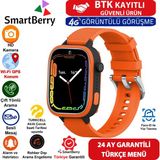 Smartberry Görüntülü Görüşme Gps Wıfı Net Konum Gizli Dinleme Akıllı Çocuk Takip Saati Sim Kartlı - Turuncu Z51
