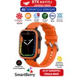 Smartberry Görüntülü Görüşme Gps Wıfı Net Konum Gizli Dinleme Akıllı Çocuk Takip Saati Sim Kartlı - Turuncu Z51