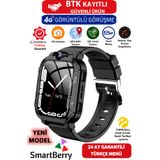 Smartberry Z34 Görüntülü Görüşme Gps Wıfı Net Konum Gizli Dinleme Akıllı Çocuk Takip Saati Sim Kartlı - Siyah