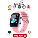 Smartberry Z5 Lbs Konumlu Akıllı Çocuk Takip Saati Sim Kartlı Arama, Kameralı, Gizli Dinleme Özellikli - Pembe