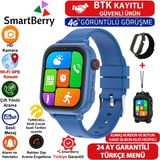Smartberry Z53 Görüntülü Görüşme Gps Wıfı Net Konum Gizli Dinleme Akıllı Çocuk Takip Saati Sim Kartlı- Lacivert