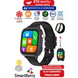 Smartberry Z53 Görüntülü Görüşme Gps Wıfı Net Konum Gizli Dinleme Akıllı Çocuk Takip Saati Sim Kartlı - Siyah