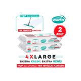 SMARTER 2 Adet Yer Temizlik Havlusu Bezi 4XL Mopa Uyumlu Yüzey Beyaz Sabun Kokulu Sirke ve Karbonat
