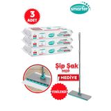 SMARTER 3 Adet Yer Temizlik Havlusu Bezi 4XL Mopa Uyumlu Yeni Şip Şak Mop Paspas Hediye