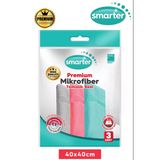 Smarter 40x40 cm 3'lü Premium Mikrofiber Temizlik Bezi