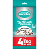 Smarter 4'lü Yedek Temizlik Rulosu Tüy Toplayıcı Beyaz Renk ile Giysilerdeki Tüyleri Kolayca Temizler