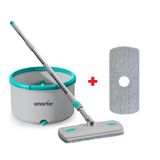 SMARTER Aqua Flat + Yedek Temiz Ve Kirli Suyu Ayırma Özelliği Otomatik Temizlik Seti Tablet Mop Paspas