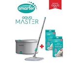 Smarter Aqua Master Temizlik Seti + 2 Adet Yedek Mop Temiz ve Kirli Suyu Ayirma Özelliği Otomatik Temizlik Seti Mop Paspas