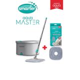 SMARTER Aqua Master Yedekli Temiz & Kirli Suyu Ayırma Özelliği Otomatik Temizlik Seti Mop Paspas