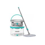 SMARTER Aqua Max ÖZEL SERİ ŞEFFAF Temiz & Kirli Suyu Ayırma Çift Kova Temizlik seti Mop Paspas