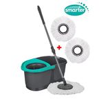 Smarter Dark Otomatik Temizlik Seti + 2 Adet Yedek Mikrofiber Mop Paspas