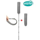 SMARTER Esnek Mop Takımı Mikrofiber Paspas + Yedek Mop Temizlik İçin Dip Köşe Toz Toplayıcı