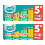 Smarter Klasik Bulaşık Süngeri 10’lu - Yeşil