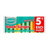 Smarter Klasik Oluklu 5'li Bulaşık Süngeri