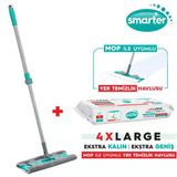 Smarter Magic Mop + Hediyeli Paspas Mandallı Set Yüzey Bez Uyumlu Yer Temizlik Havlusu