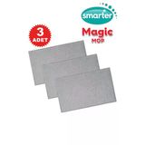 Smarter Magıc Yedek Mop 3 Adet Paspas Temizlik Seti Mandallı Yer Yüzey Temizlik Havlusu Bezi Uyumlu