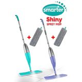 SMARTER Shıny Sprey Mop Renkli 2 Li 2 Yedek Mop ( Very Peri-yeşil) Mop Paspas Temizlik Seti