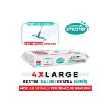 SMARTER Yer Temizlik Havlusu Bezi 4XL Mopa Uyumlu Yüzey Beyaz Sabun Kokulu Sirke ve Karbonat Katkılı