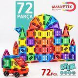 SmartFox Manyetik Bloklar 72 Parça Mıknatıslı Yapı Oyuncak Seti