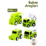 SmartFox Mini Sürtmeli Bakım Araçları Oyuncak Araç Seti 4'lü