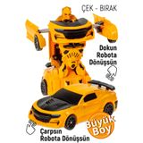 SmartFox Robota Dönüşen Çek Bırak Yarış Oyuncak Araba Bumblebee