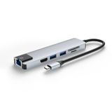 Smartgift 6 Port USB Hub Type-C Ethernet/HDMI USB 3.0 Çoklayıcı Adaptör