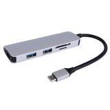 smartgift be generous to your lovers 5 Port Macbook uyumlu Type C USB 3.0 Hub HDMI SD/TF Çevirici Dönüştürücü Çoklayıcı Çoğaltıcı (GÜMÜŞ)