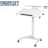 Smartgift Yüksekliği ve Eğimi Ayarlanabilen Çalışma Masası Laptop Sehpası (Beyaz) - 70cmx40cm