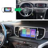 SmartGO Kia Sportage Android Gps Carplay 8+256 GB Kamera + Çerçeve (2016-2018) (Yazılımsal) - RENK - Siyah